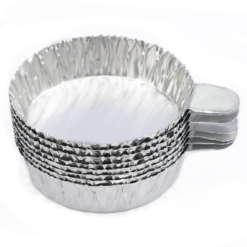 stonylab Aluminum Weighing Boats, Foil Dishes with Handles, Powder and Liquid Weighing Pans, 100 Count, Trays for Chemical Scale, Medium - Image 1